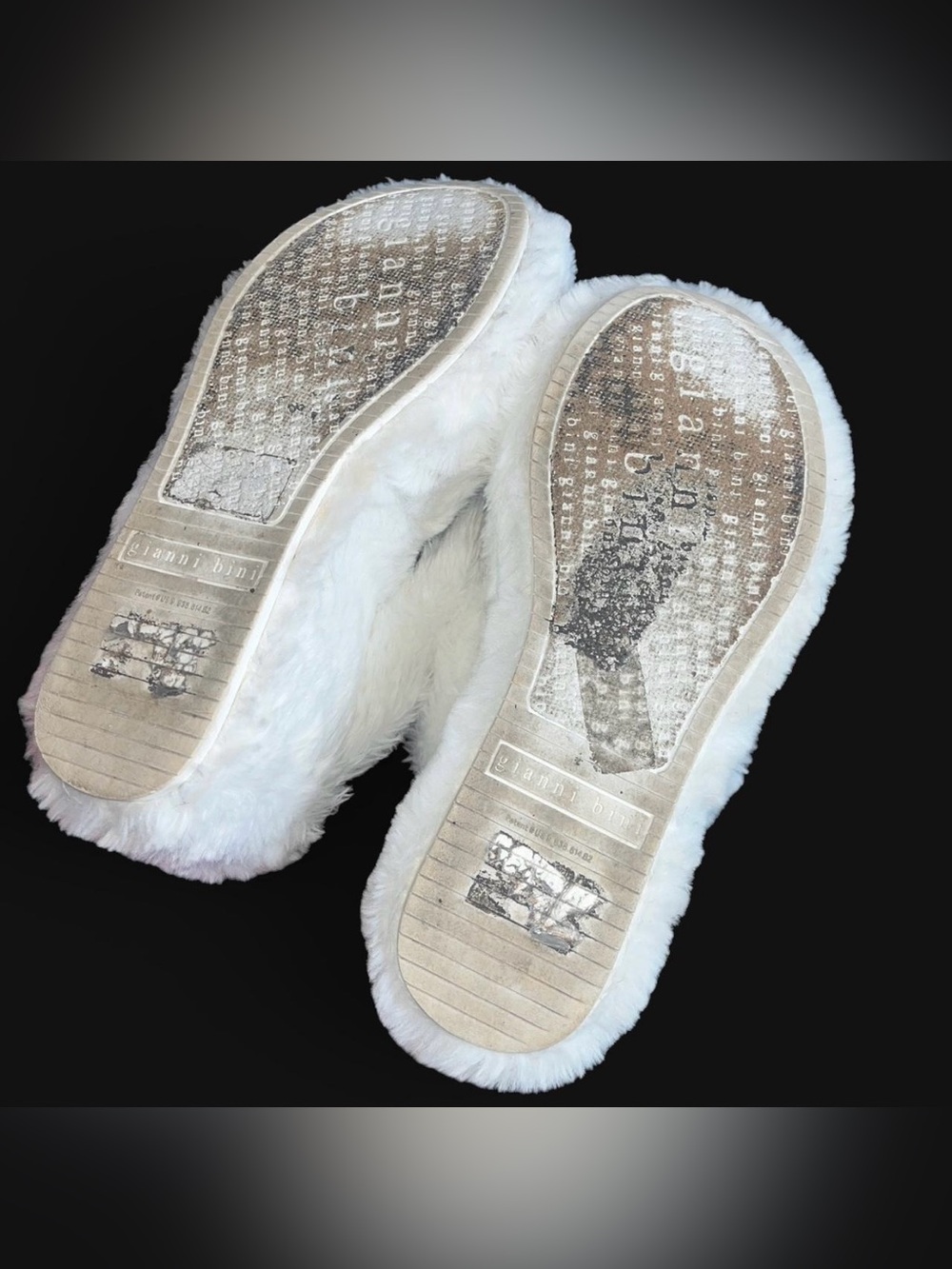 Fluffy White Platform Women’s Slip-On Flip Flops - Comfort Fuzz - Picture 5 of 6